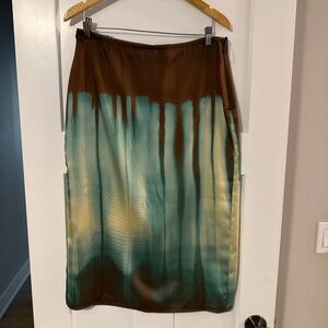 Zara Brown and Green Ombre Skirt